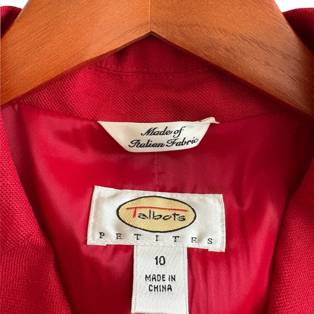 Talbots Red Linen Blazer - Picture 6 of 16